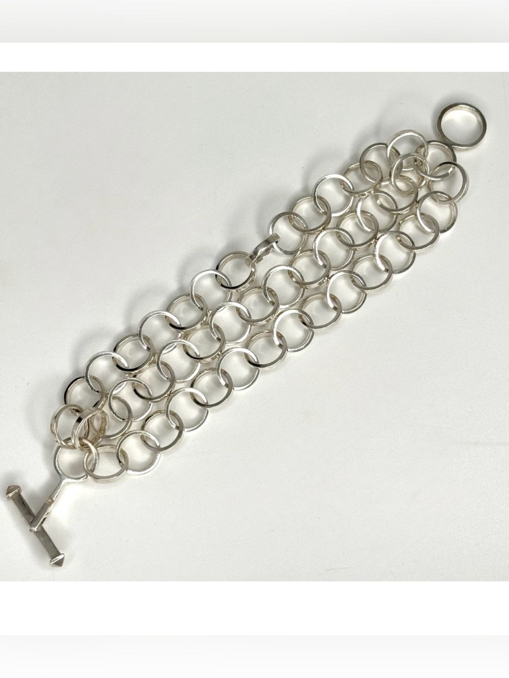 RARE Tiffany & Co. Sterling Silver Paloma Picasso Multi-Chain Toggle Bracelet